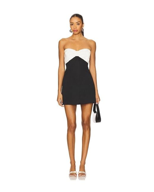 SAU LEE Black Jace Mini Dress