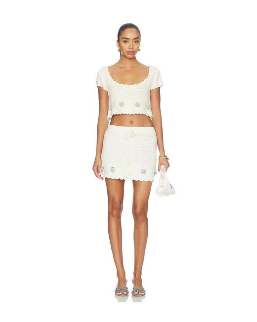 For Love & Lemons White Lara Top