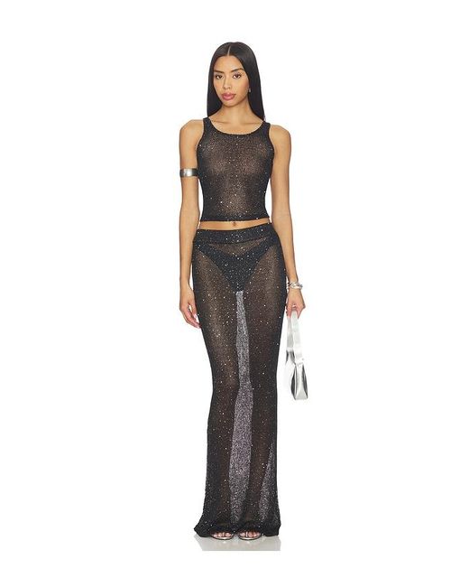 superdown Black Miranda Maxi Skirt