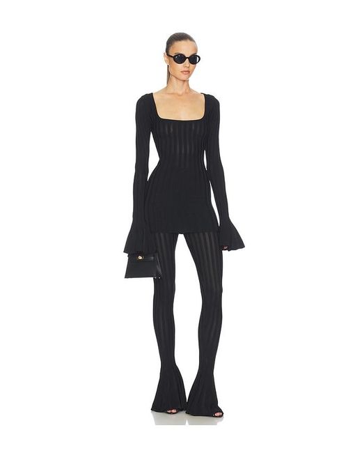 Helsa Black Kayleigh Flared Tunic