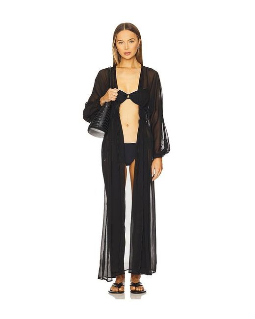 SNDY'S Black Behati Beach Robe