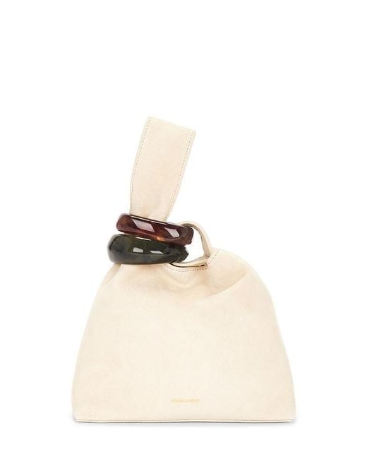 Veronica Beard Natural Suede Swing Bag