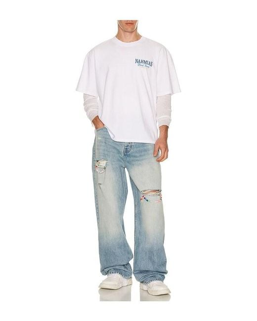 NAHMIAS White Boat Tours Boxy T-Shirt for men