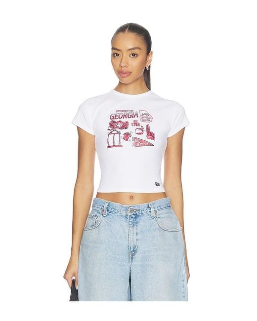 Hype and Vice White University Of Georgia Baby Tee