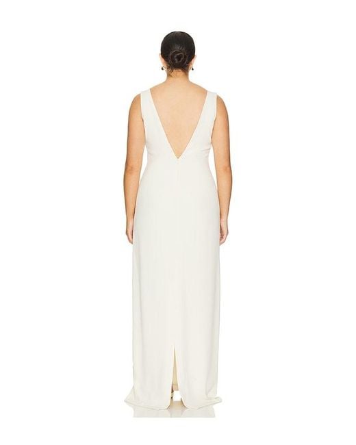 L'academie White Giselle Maxi Dress