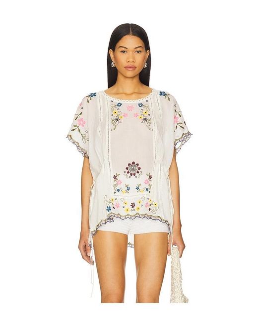 Free People Danielle 刺繍入りトップ White