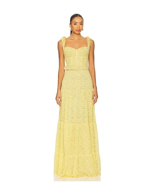 Nadine Merabi Yellow Miranda Dress