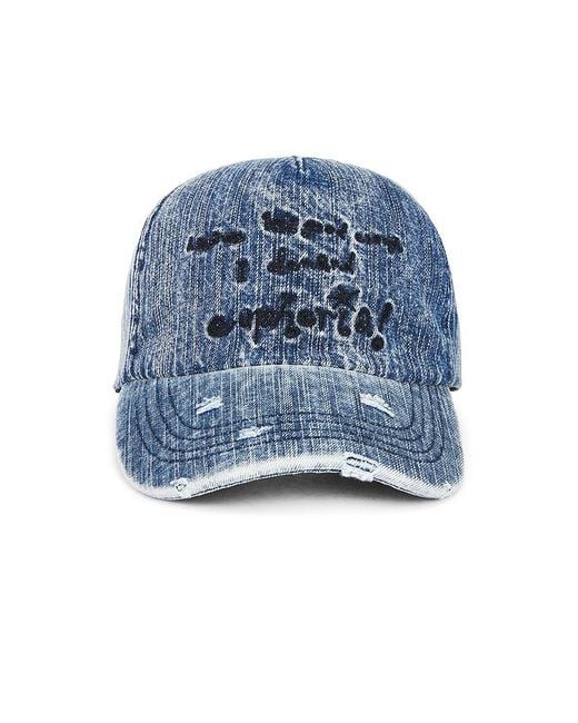 JUNGLES Blue Euphoria Denim Cap for men