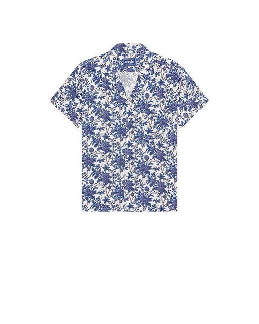 ARRELS Barcelona Blue Marmaris X Malika Favre Camp Collar Shirt for men