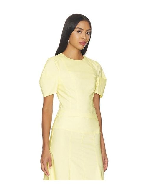 Camila Coelho Yellow Flora Top