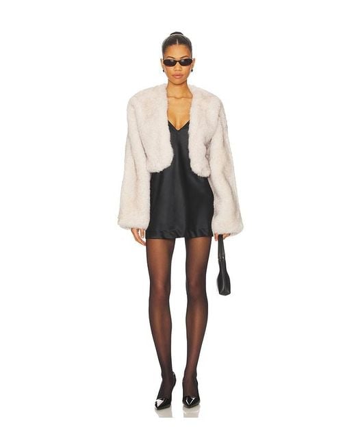 Lovers + Friends Natural Cropped Gabriel Coat