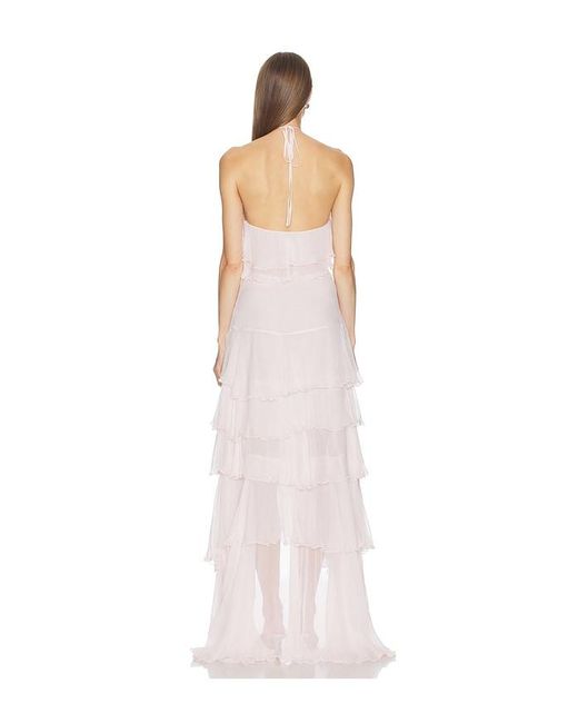 LOBA Pink Alejandra Ruffle Gown
