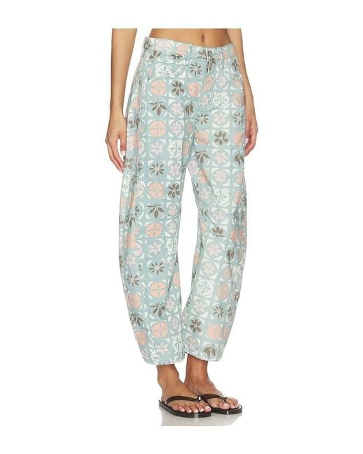 Free People Blue X We The Free Good Luck Printed Barrel
