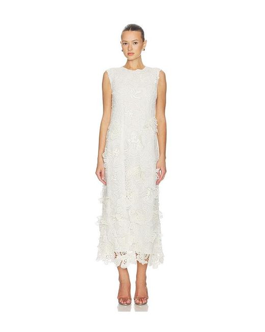 Jonathan Simkhai White Dahlia Lace Midi Dress