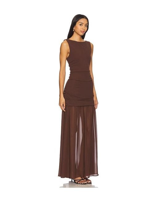 Show Me Your Mumu Brown Aria Maxi Dress