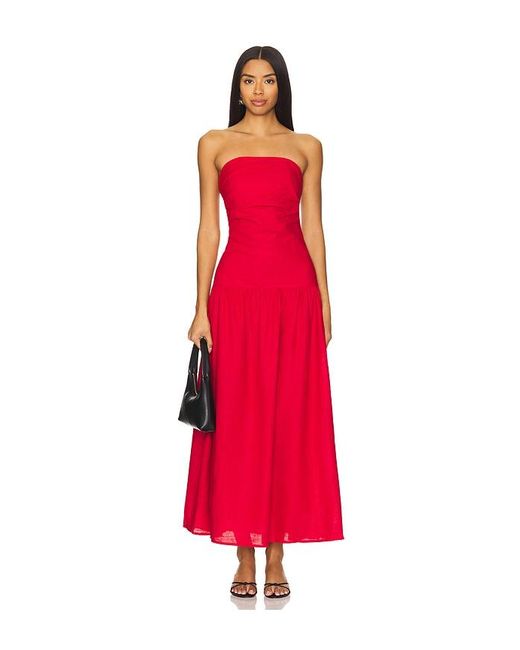 SNDY'S Red Stella Maxi Dress