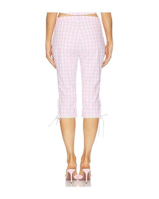 LoveShackFancy Pink Elarose Pant