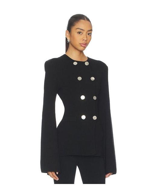 WeWoreWhat Black Cinched Waist Peplum Sweater