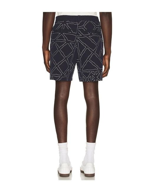 Malbon Blue Mesh Basket Shorts for men