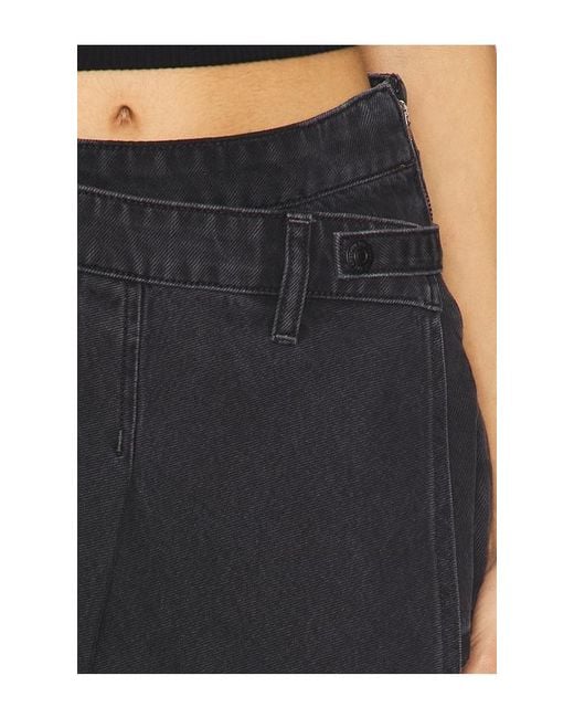 Free People Black X We The Free Stephie Denim Skort