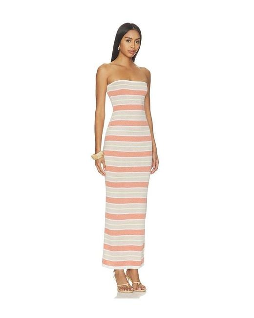 SNDY'S White Celia Shimmer Maxi Dress