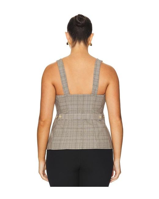 GOOD AMERICAN Multicolor Plaid Vest