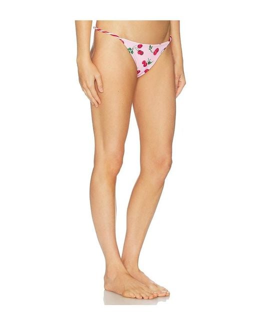 Leslie Amon White Ruby Twisted Bikini Bottom