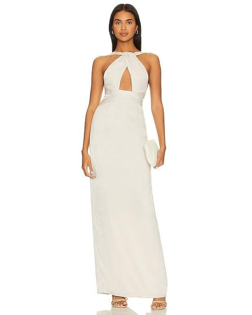 Lovers + Friends White Bobbi Gown