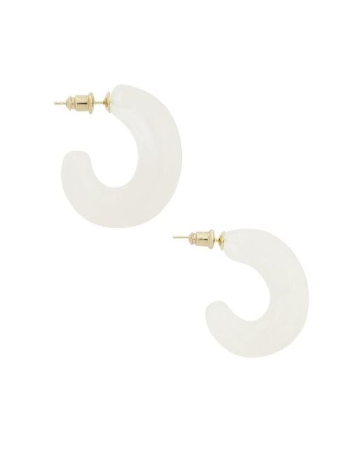 Casa Clara White Acacia Hoop Earrings