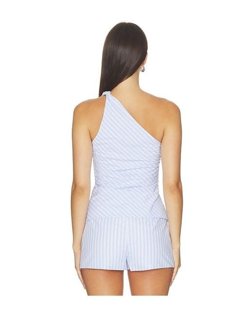 ALL THE WAYS White Malia Asymmetrical Top