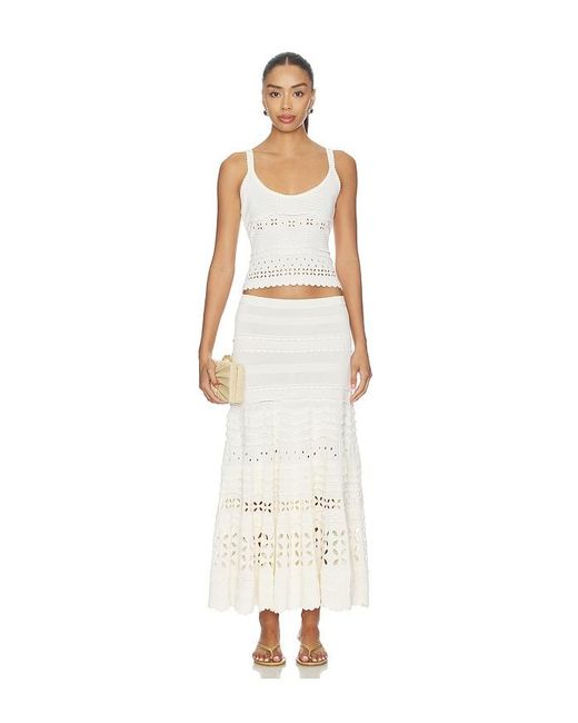 Ulla Johnson White Esme Eyelet Knit Camisole