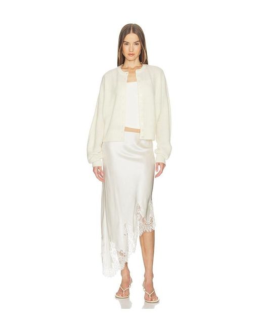 SRG White Romy Silk Skirt
