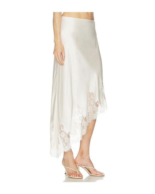 SRG White Romy Silk Skirt