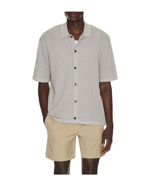 Theory Multicolor Cotton Mesh Button Down Shirt for men