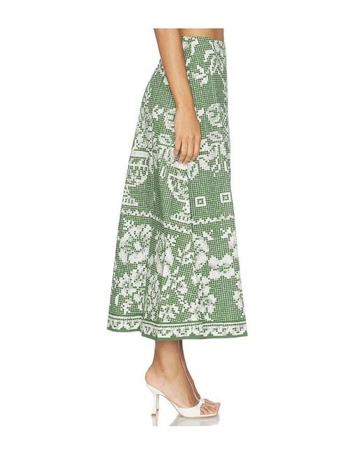 Cleobella Green Jasmine Ankle Skirt