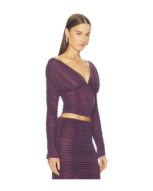 Camila Coelho Purple Nayeli Top