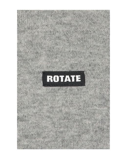ROTATE BIRGER CHRISTENSEN Gray Wool Longleeve Polo