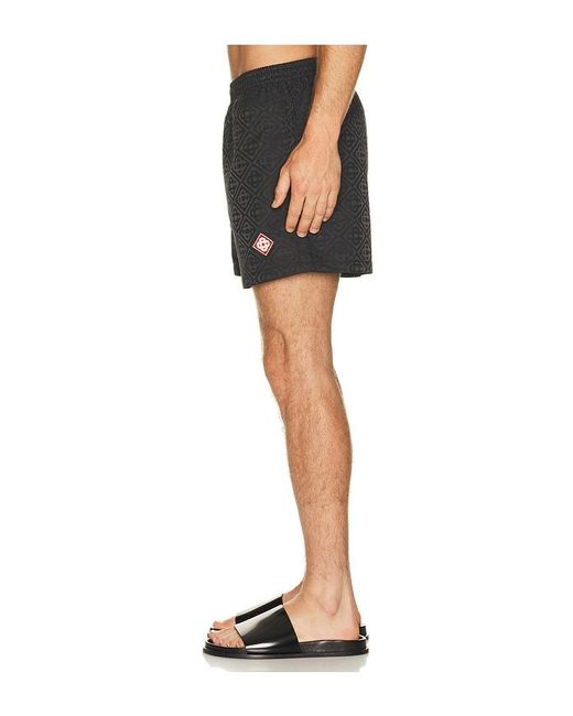 Casablanca Black Jacquard Swim Shorts for men