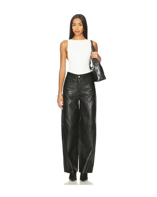 Remain Black Cocoon Leather Pants