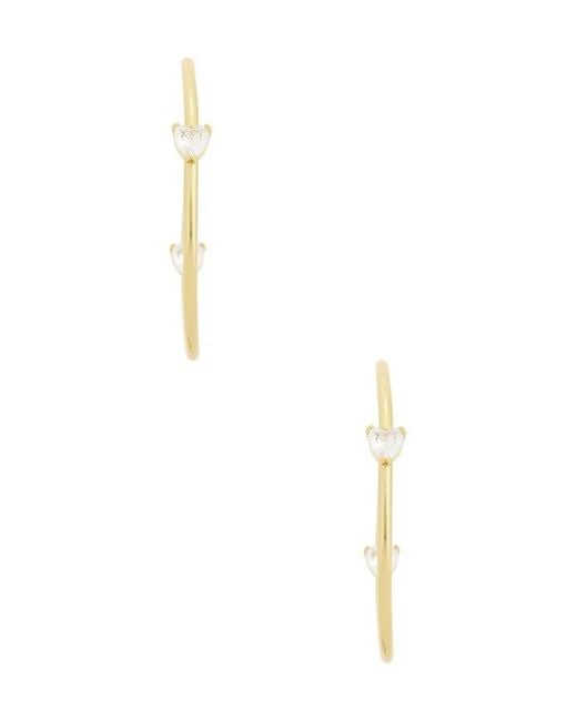 BRACHA Metallic Delta Hoops Eaarrings