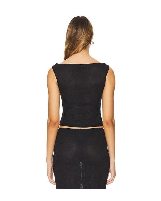 MAJORELLE Black Phoebe Top