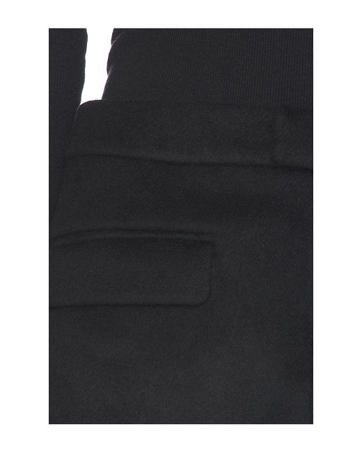 Lovers + Friends Black Angie Wool Blend Skort