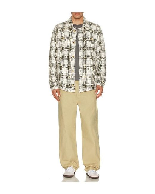 Marine Layer White Max Herringbone Overshirt for men