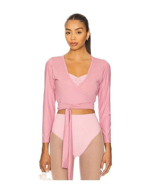 PORT DE BRAS Pink Sage Wrap Top