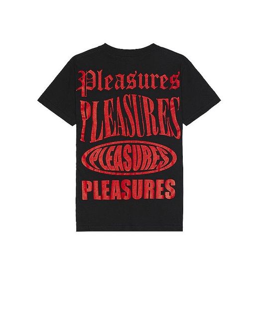 Pleasures Red Stack T-shirt for men
