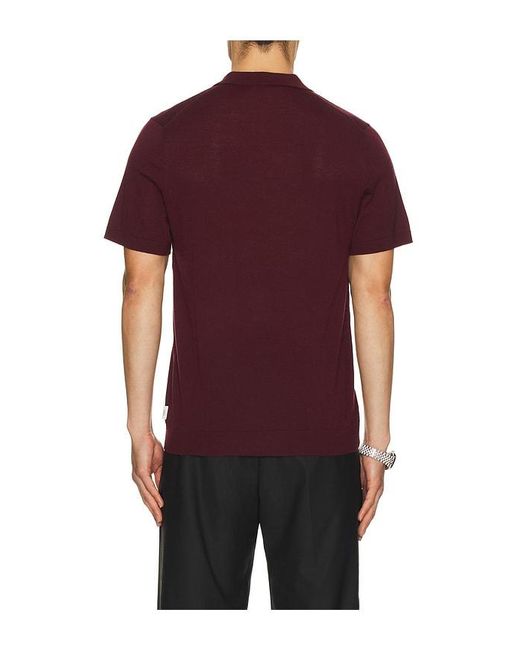 Onia Red Extra Fine Merino Wool Polo for men