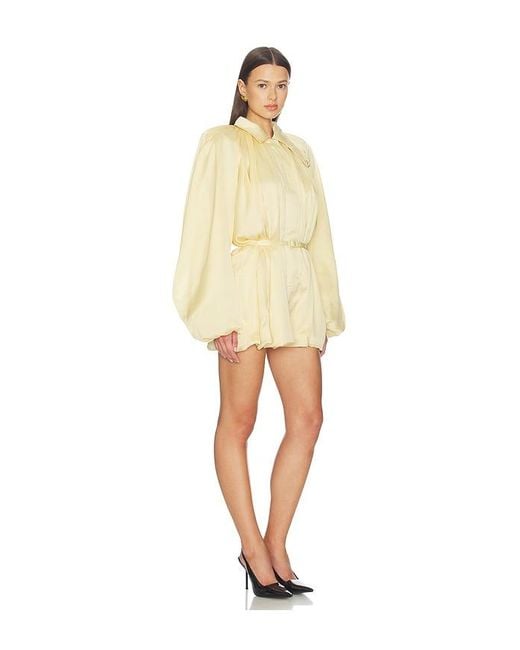ROTATE BIRGER CHRISTENSEN Natural Satin Jumpsuit