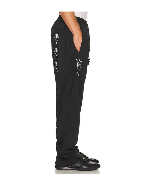 Y-3 Black Gfx Tp Sweatpants for men
