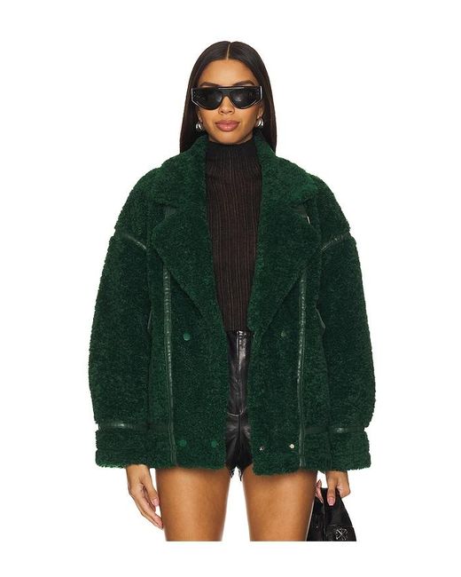 Lamarque Green Badu Faux Fur Jacket