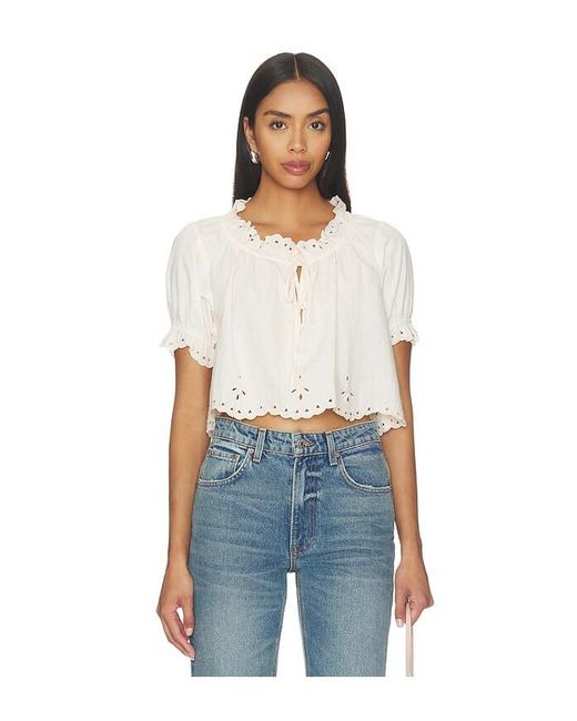 Lovers + Friends Blue Jasmine Top